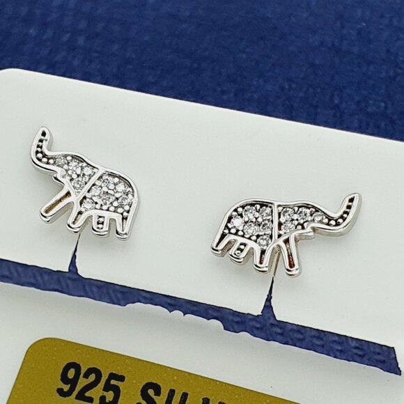 925 Sterling Silver CZ Stud Earrings for Women/Girl, US925P1224 - Picture 4 of 4